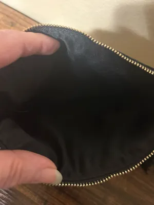 Marc Jacobs Decadence Black Metallic Clutch Wristlet Zip Tassel Gold Hardware thumbnail 5