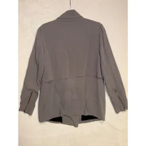 Wilfred Aritzia‎ Gray Mayet crepe moto Jacket Asymmetrical Snap Zipper Cuff thumbnail 9
