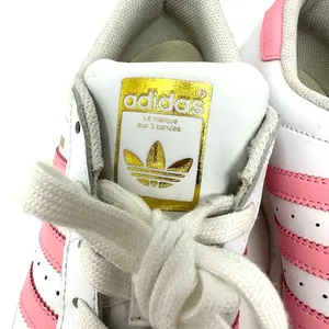 Adidas size 5 EVM 004001 white pink clamshell toe lace up sneakers‎ superstar thumbnail 8