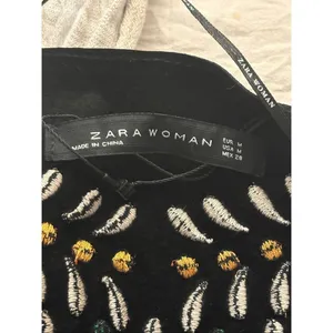 New Zara Black Embroidered Crop Vest Medium thumbnail 6