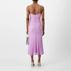 Bardot Adoni Mesh Midi Dress in Lilac Purple 6 New Womens Bodycon Stretch thumbnail 10