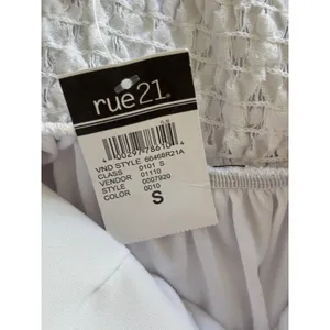 rue21 Dress Small White Lace‎ Swiss Dot Tiered Ruffle Mini Boho Coquette thumbnail 11
