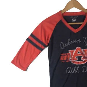 New‎ Champion Auburn Tigers Women's Graphic Baseball Tee Shirt thumbnail 3