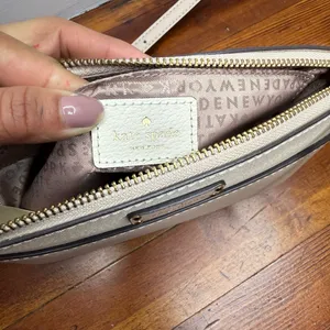 kate spade Cream and Light Beige Two-Tone Crossbody Bag thumbnail 8