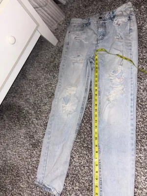 refuge Light Wash Ripped Boyfriend Jeans thumbnail 2