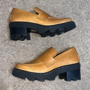 SOREL Joan Now City Loafer‎ Chunky Platform Canyon Gold Black 9 thumbnail 5