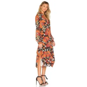Revolve DODO BAR OR Natasha Dress Genia Floral‎ Retro Print Size 46 US Size 10 thumbnail 5