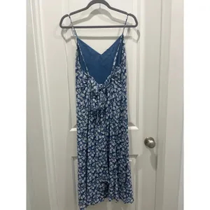 Reformation Dietrich Blue Floral Crepe Midi Dress Sz 4 thumbnail 7