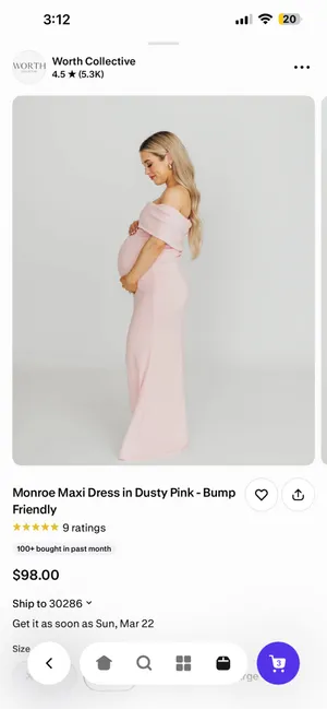Worth Collective Monroe Maxi Pink thumbnail 3