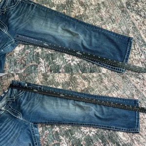 Vintage Miss Me Denim Capri Jeans 32 Angel Wing Embroidered Pockets Y2K Mcbling thumbnail 8