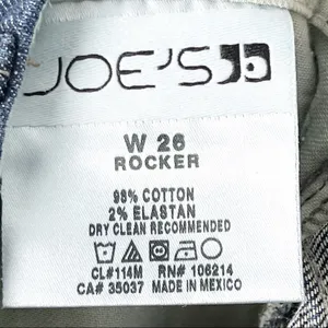 JOE’S JEANS The Rocker Medium Wash Mid Rise Denim Jean 26 Casual Western Neutral thumbnail 4