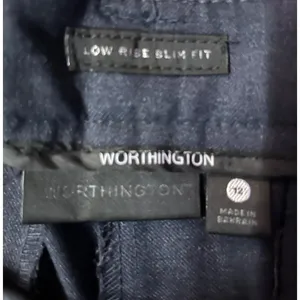 Worthington Career Pants Womens 12 Used Blue Low Rise Slim Fit thumbnail 7