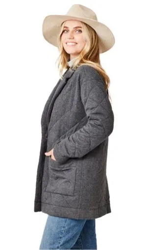NWOT Carve Designs Organic Cotton Maggie Quilted Topper Coat Small thumbnail 2