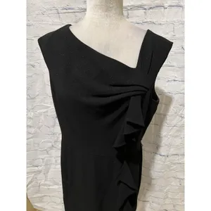 White house Black Market WHBM SHIFT SEMI FORMAL DRESS WITH SIDE RUFFLE DETAIL 14 thumbnail 2