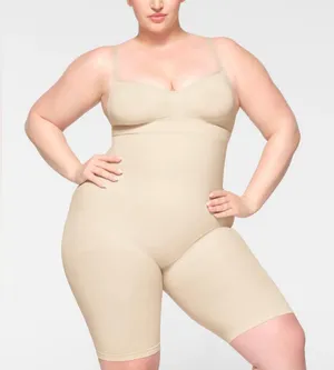 NWOT Skims Sculpting High Waisted Shorts Sand Color Size L thumbnail 1