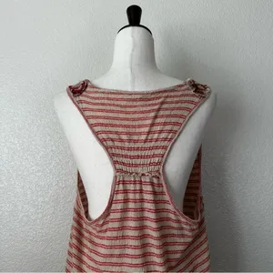 Free People Frida Floral Embroidered Striped Wrap Gauzy Knit Tank Top, Sz Medium thumbnail 7