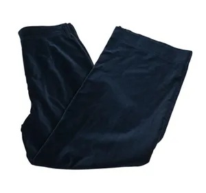 FRYE Womens 27 Camber Wide Leg Crop Velvet Pant in Midnight Blue thumbnail 4