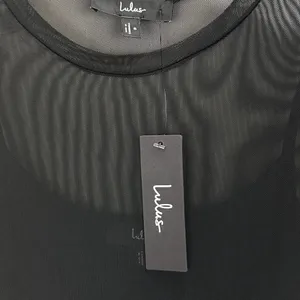 Lulus Perfect Plans Black Sheer Mesh Long Sleeve Midi Dress Party Cocktail S NWT thumbnail 7
