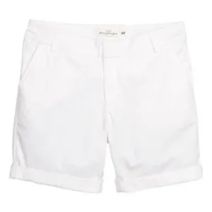 H&M LOGG White Cotton Casual Chino Cuffed Shorts Womens 6 thumbnail 1