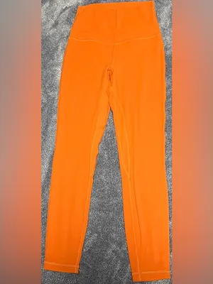 #23 Lululemon Align High-Rise Pant 25” Canyon Orange Size 4 thumbnail 7