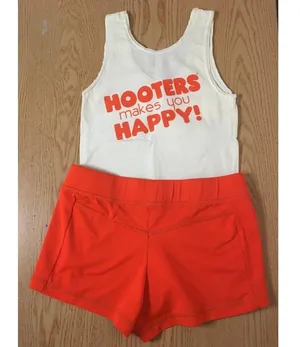 B75 Hooters Girl Worn Rare Uniform Tank & Shorts From Towson Maryland Size Xs thumbnail 5