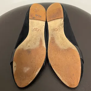 Ugg Black Jonette Suede Leather Flats 6 Almond Toe *No Box* thumbnail 7