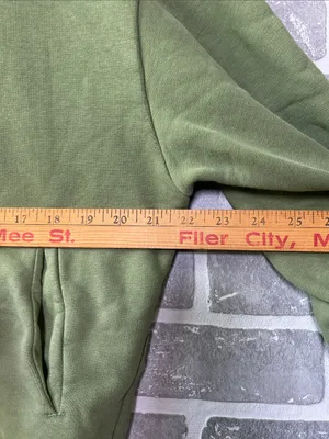 PANGAIA Olive Green Organic Cotton Hoodie XS Sustainable Pullover Sweatshirt thumbnail 5