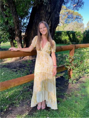 LoveShackFancy Tink Silk Lemon Daydream Maxi Dress thumbnail 5