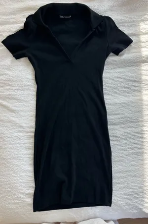 ZARA Black Collared Dress thumbnail 2