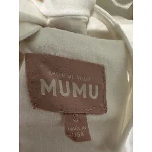 Show Me Your Mumu Lovely Midi Dress in White Linen.Size S thumbnail 6