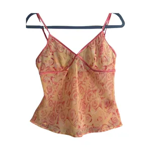 Romance Loungwear Womens M Pink Floral Pant Camisole Robe Sheer Romantic Love thumbnail 3