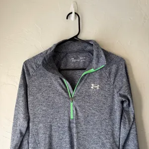 Under Armour HeatGear‎ Women's Blue Loose 1/4 Zip Long Sl Athletic Top Small thumbnail 2