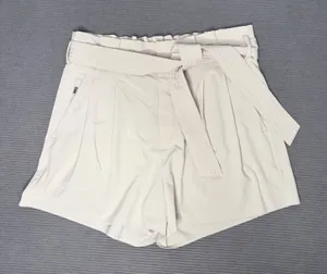 Athleta Skyline Short II Women 8 Abalone Beige Paperbag Waist thumbnail 1
