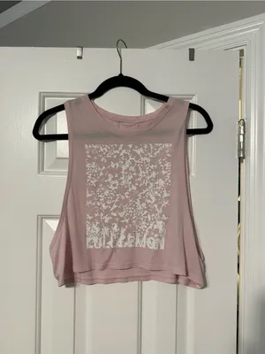 lululemon athletica Pale Pink Floral Graphic Cropped Tank thumbnail 2