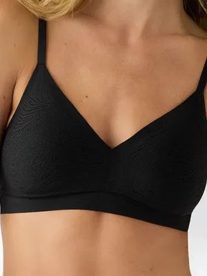 True & Co Lace Triangle Bralette, Black, Size XL, NWT thumbnail 1