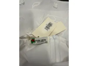 Fanm Mon Alexandra Embroidered Maxi Dress White Womens Size XXS thumbnail 10