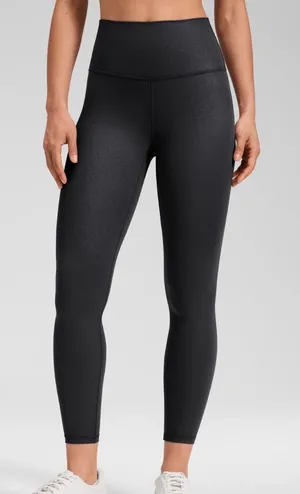 CRZ Yoga Black Faux Leather Leggings 25” Inseam High-Waist Performance Size XL thumbnail 1