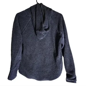 Nike Navy Blue Sherpa Pull over Hoodie, Size Small thumbnail 2