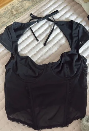Garage Top Corset Black thumbnail 1