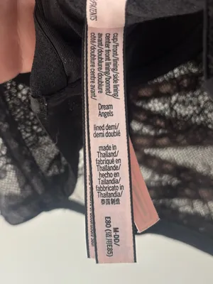 Victoria’s Secret Dream Angels Heritage Ribbon Slot Corset Bra Black Link Lace thumbnail 10