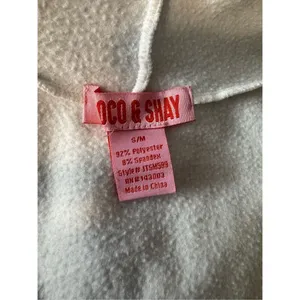 White zip up sweater size small thumbnail 6