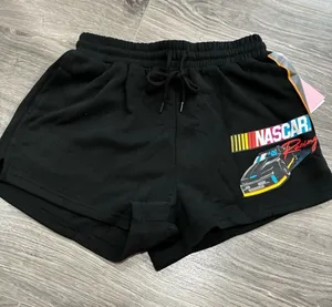 Nascar Black Women’s Racing Logo Athletic Shorts Small thumbnail 1