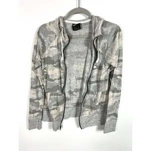 Nike Women Camo Full‎ Zip Hoodie Lightweight Casual Athletic women's Size Small thumbnail 4