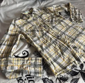 Maurices yellow plaid button-up shirt thumbnail 4