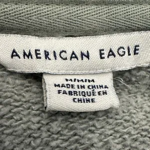American‎ Eagle Oversized Hoodie Womes M Sage Green Lace-Up Cotton Casual Lounge thumbnail 4