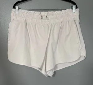 FLX Athletic Gym Shorts Light Gray Elastic Waist Athleisure - Women's size XL thumbnail 1