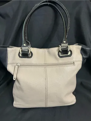 Tignanello Classic Two-Tone Tote Bag Black & Cream thumbnail 1