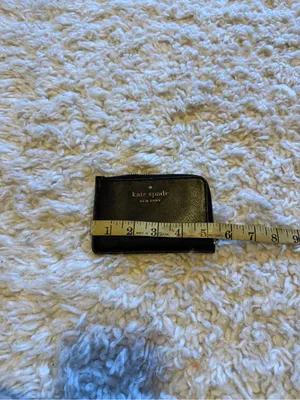 kate spade Black Zip Card Wallet with Gold Logo thumbnail 4