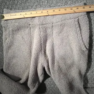 UGG Fleece Jogger Pants Women‎ Medium Beige Textured Knit Lounge Pockets thumbnail 6