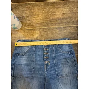 Veronica‎ Beard Crosbie High Waist Crop Wide Leg Jeans in Juno Blue Size 28/6 thumbnail 5